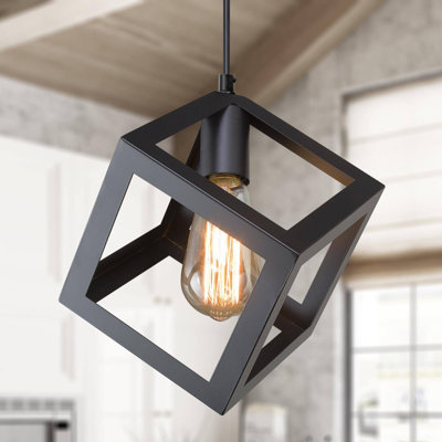 Luminaire suspendu carré à 1 lumière Harlow