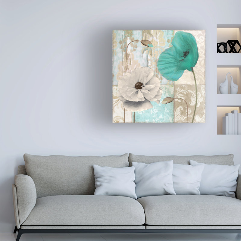 Art sur toile «Bachelor Beach Poppies III», H 18 po x l 18 po