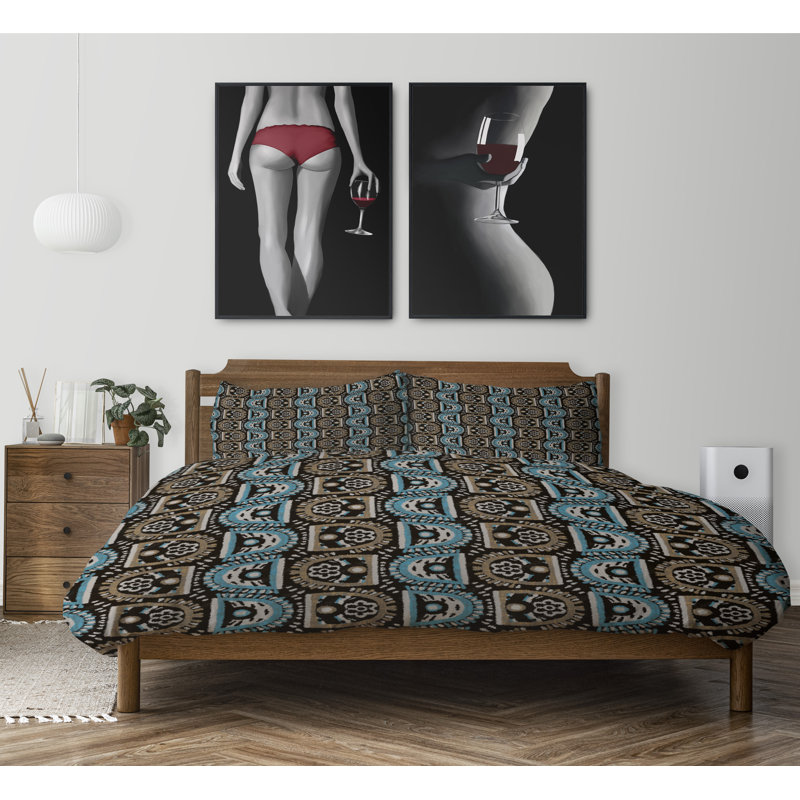 Polyester Channel Geometric Shapes Comforter, Twin Comforter + 1 Standard Pillowcase