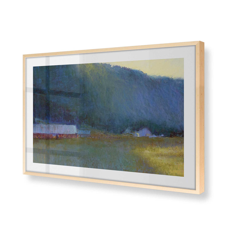 «Riverside Journey», impression encadrée sur papier par Carol Strock Wasson, Érable brut, H 13 po x l 17 po x P 1,25 po