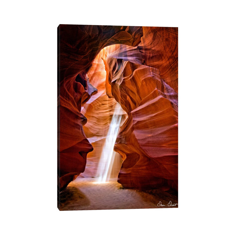 Sun Shining Through Canyon III - Wrapped Canvas Print, 30.48 cm H x 45.72 cm W