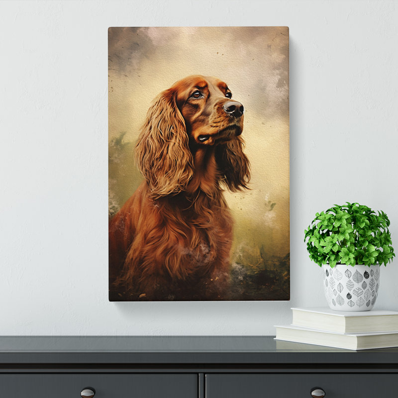 Cocker Spaniel Romanticism No.2 - Print, 76cm H x 50cm W x 3cm D