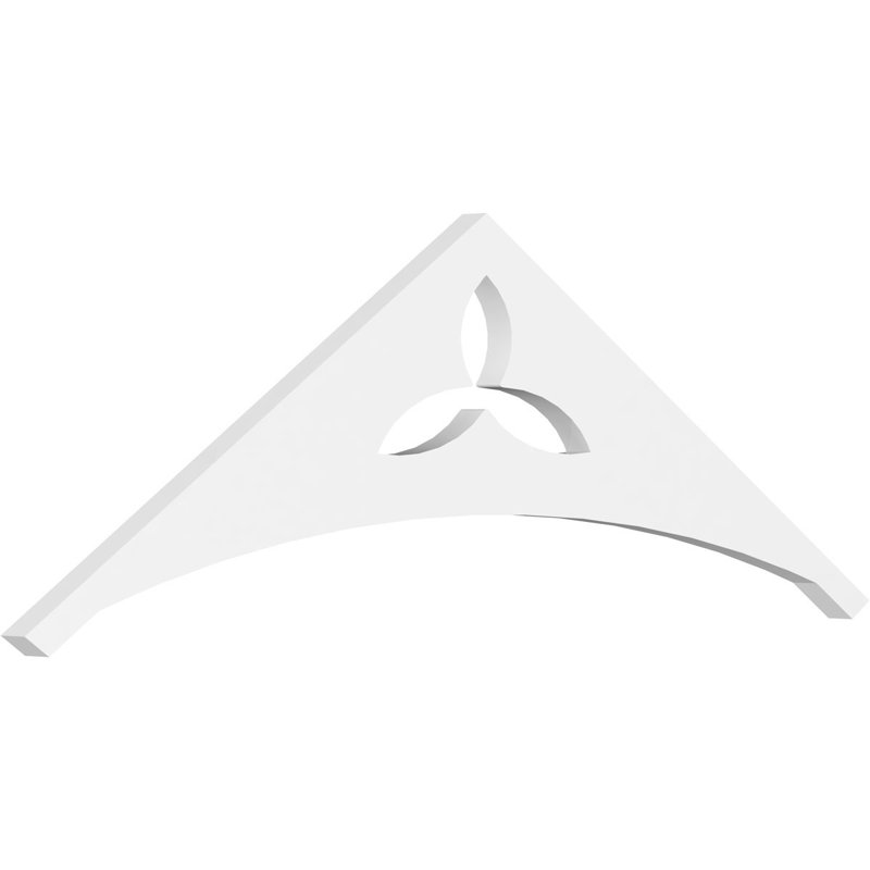 Naple Signature Urethane Gable Pediment, Primed Tan, 12"H x 36"W, 8/12