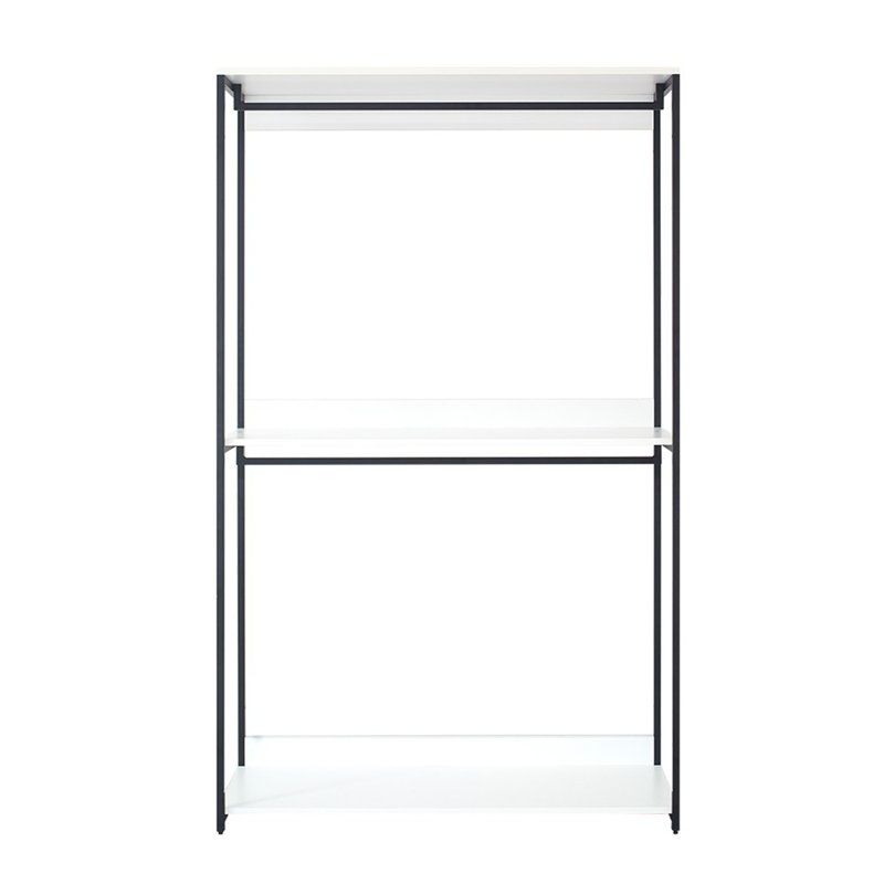 Système d'organisation en bois, H 77,7 po x l 47,2 po x P 17,3 po, Blanc