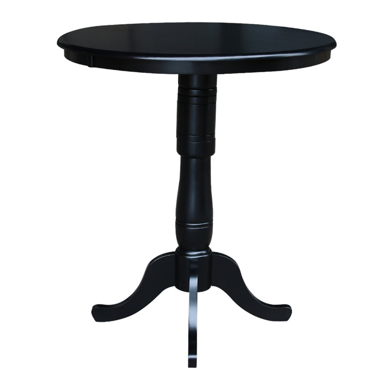 Mosteller Solid Wood Dining Table, Black, 42" H x 36" W x 36" W