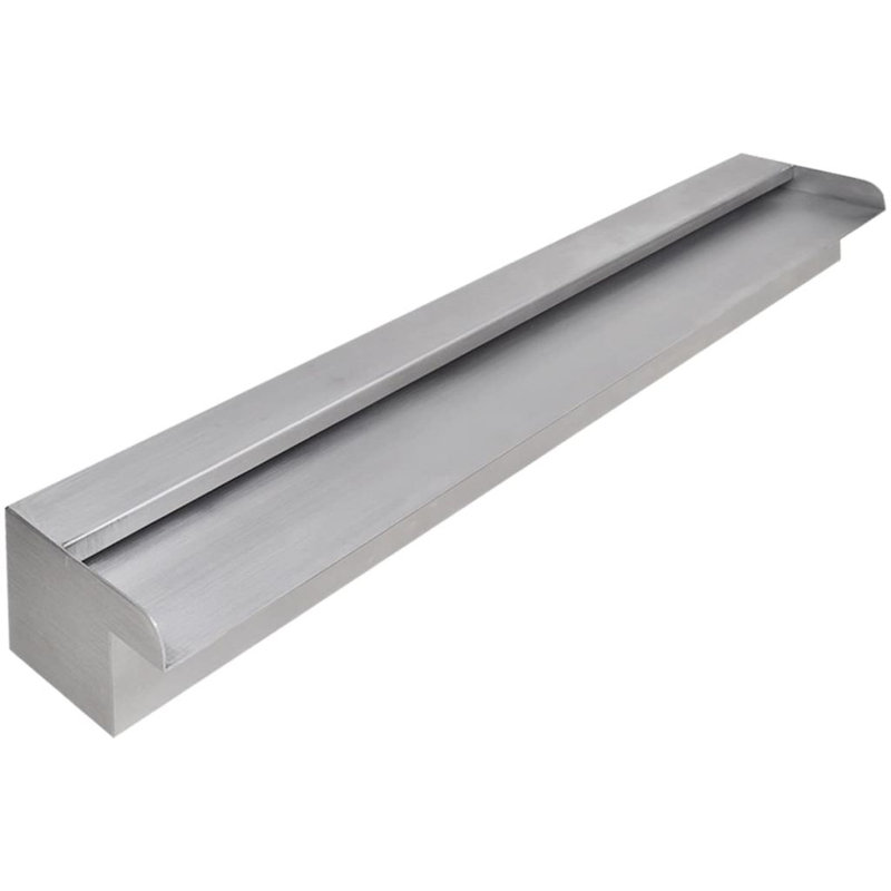Fontaine cascade pour piscine en acier inoxydable, H 3,15 po x l 35,43 po x P 4,5 po