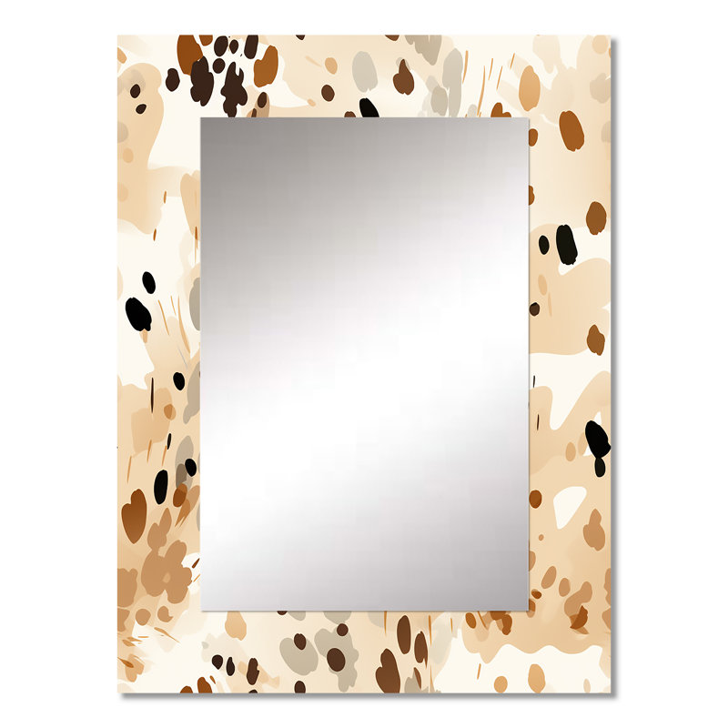 Motif abstrait de pattes abstraites, impression abstraite, miroir mural moderne, Abdussalam, 32 po x 24 po