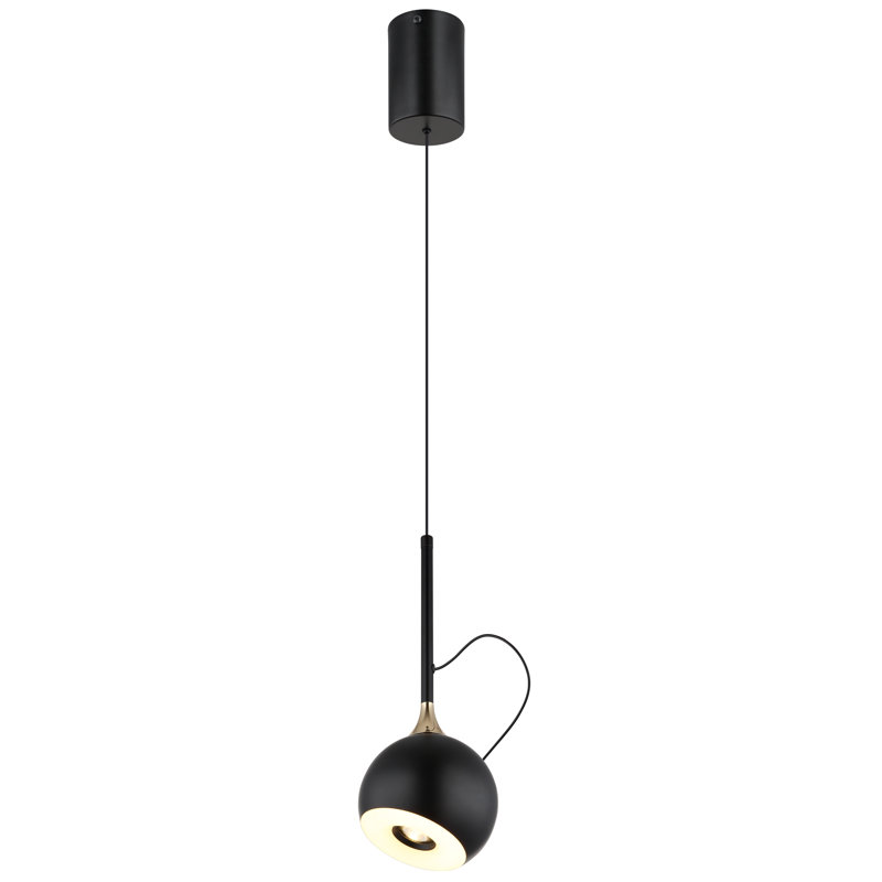 Andrien 1 - Light Matte Black LED Geometric Pendant