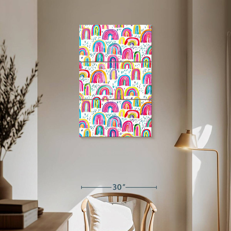 Merveilleux arcs-en-ciel colorés Alvord, H 57 po x l 36 po