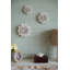 Décoration murale en céramique crème faite à la main D7.3X2.8 "-1654020270