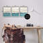 «Modern Modern Beige & Blue», impression sur bois 3 pièces-93787721-93787724