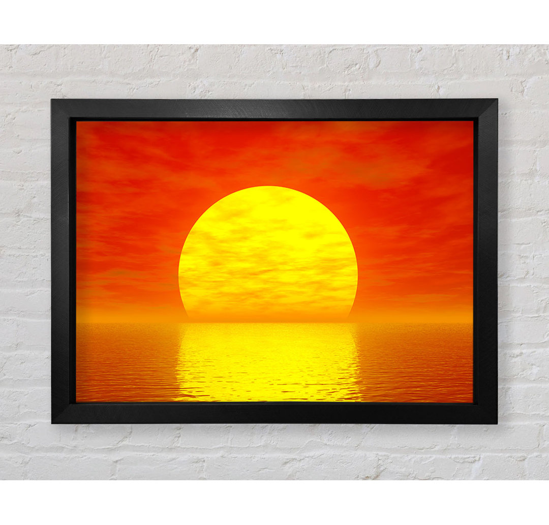 Glorious Orange Sunset Gerahmter Druck Wandkunst