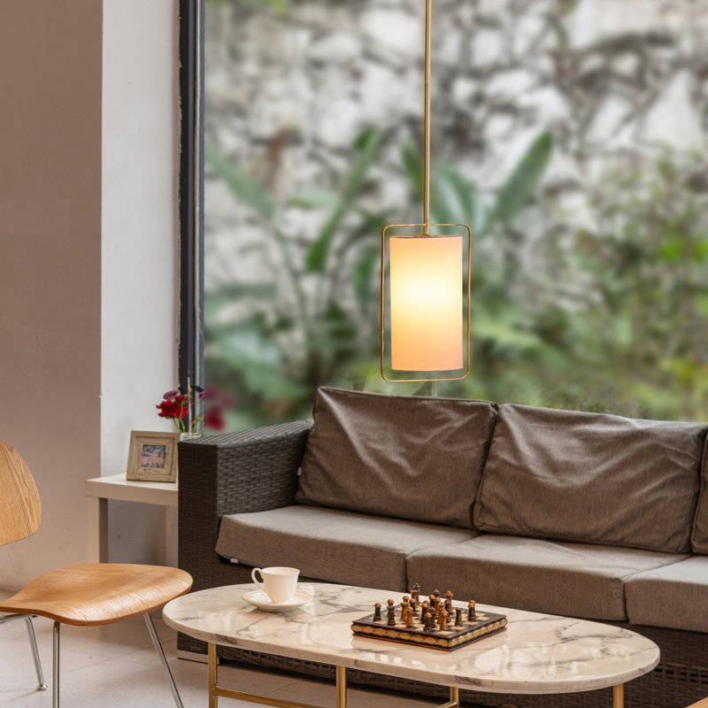 Luminaire suspendu cylindrique simple à 1 lumière