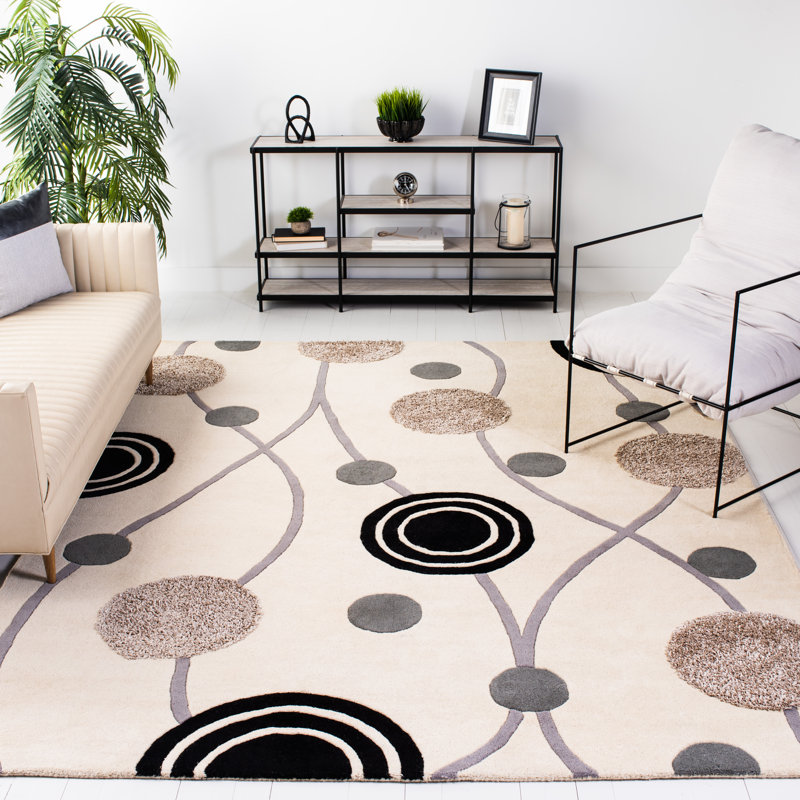 Soho Hand Tufted Wool Geometric Rug, Rectangle 5' x 8'