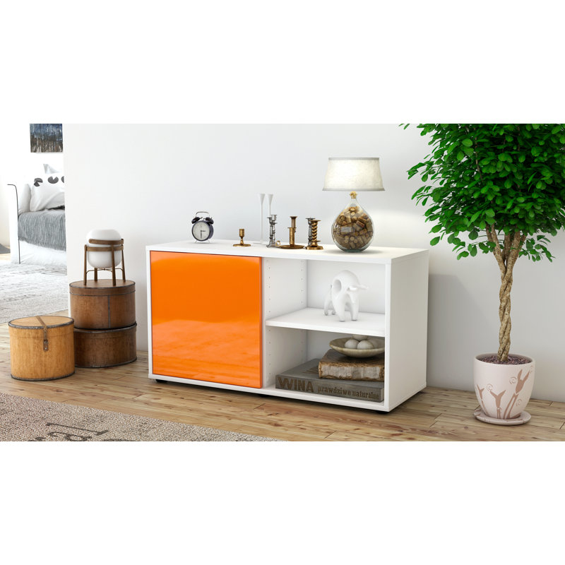 Jaren 91.8cm W Chest of Drawers, White/Orange