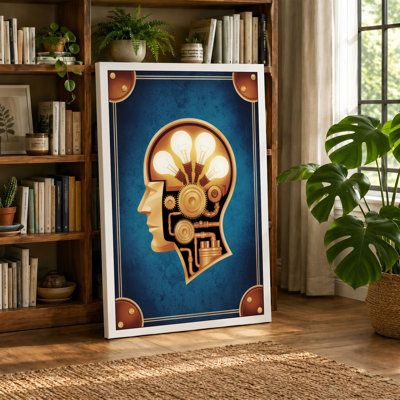 Mechanical Mind Steampunk - Wrapped Canvas