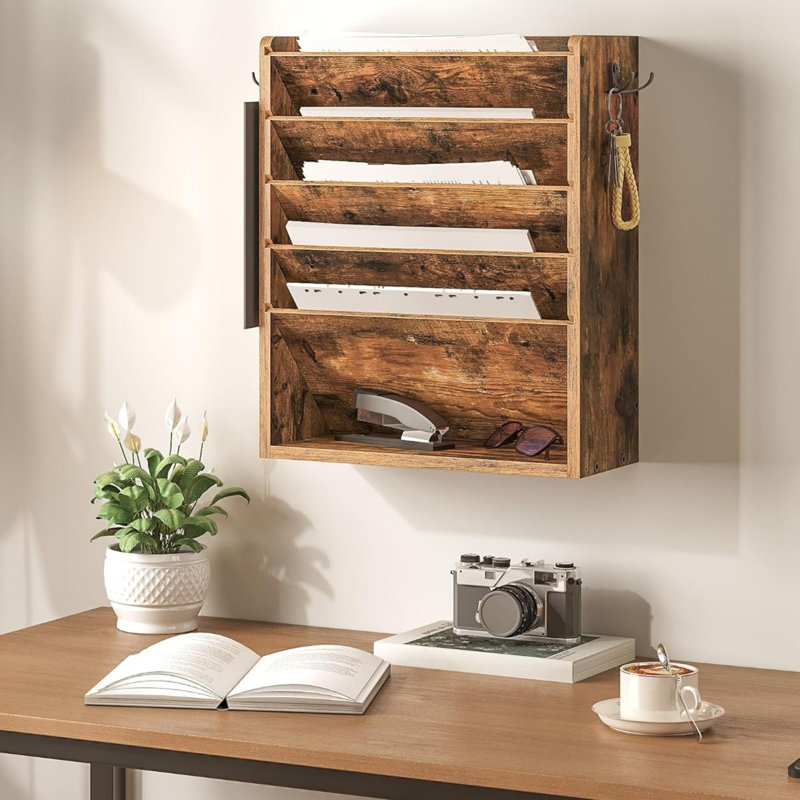 Wood Wall Organizer, Brown