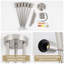 Plafonnier semi-encastré linéaire moderne à 6 lumières de style lustre spoutnik 27,56 po Eiren-740678568
