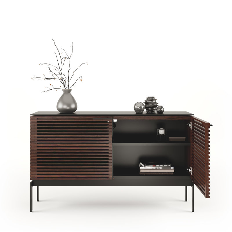 Corridor Media Console, Chocolate Stained Walnut