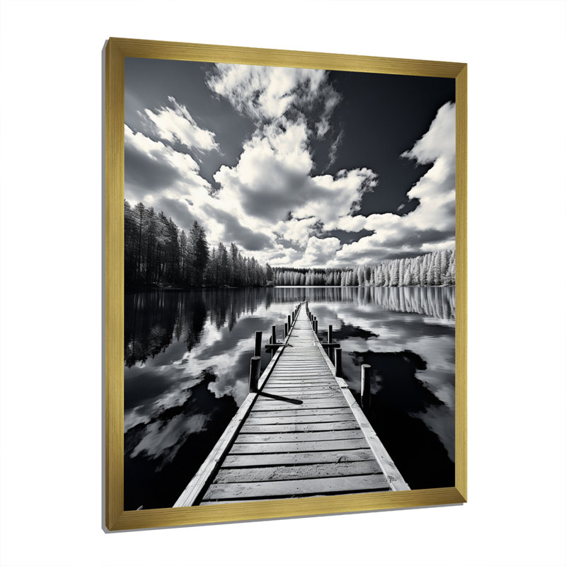 Lilijana Canada, beau paysage noir III, H 32 po x l 16 po x P 1 po, Encadrement doré