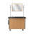 Mobile Science Cart with Inner Drawers, Shelf, Sink and Whiteboard/Mirror