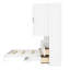 Lit double mural blanc avec tablette de rangement latérale et sous le lit rabattable pour tablettes à tiroirs intégrés Tidy Living
