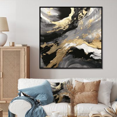 Exploration des profondeurs du marbre doré IV sur toile