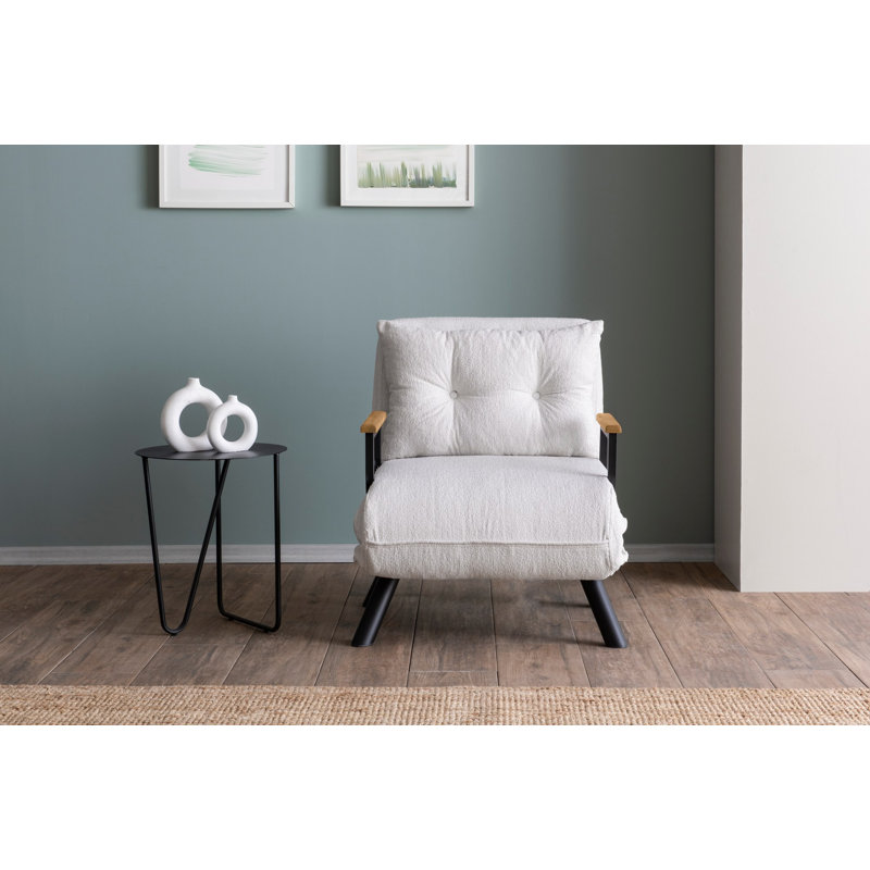 Allinson 60cm Upholstered Futon, Cream