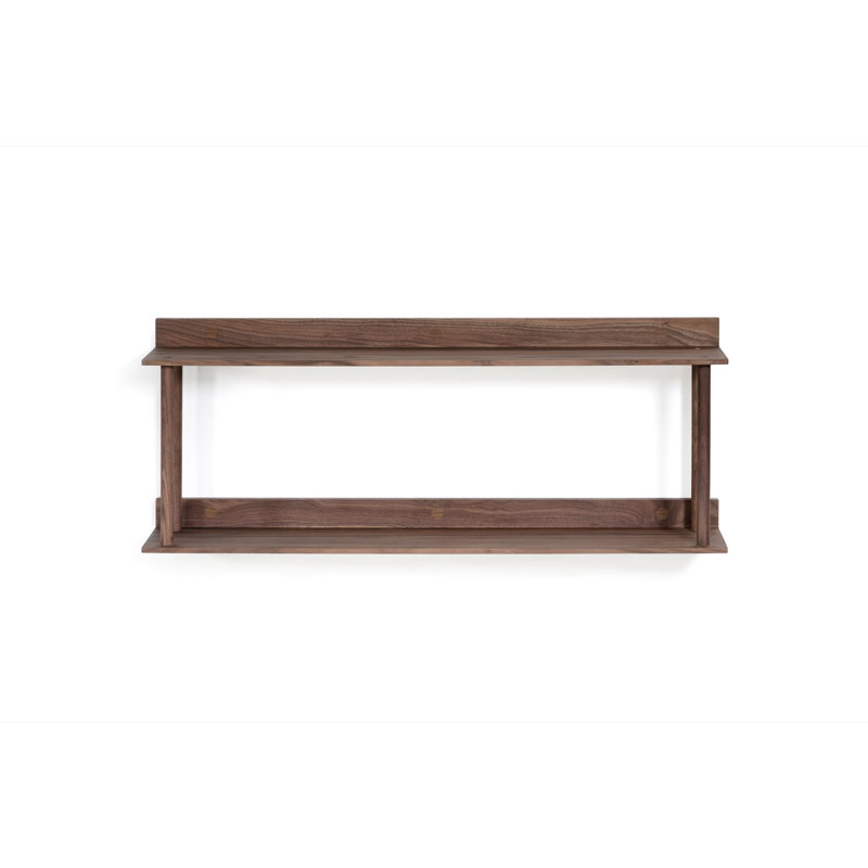 Bostic 100cm W Solid Wood Shelving Unit, Walnut