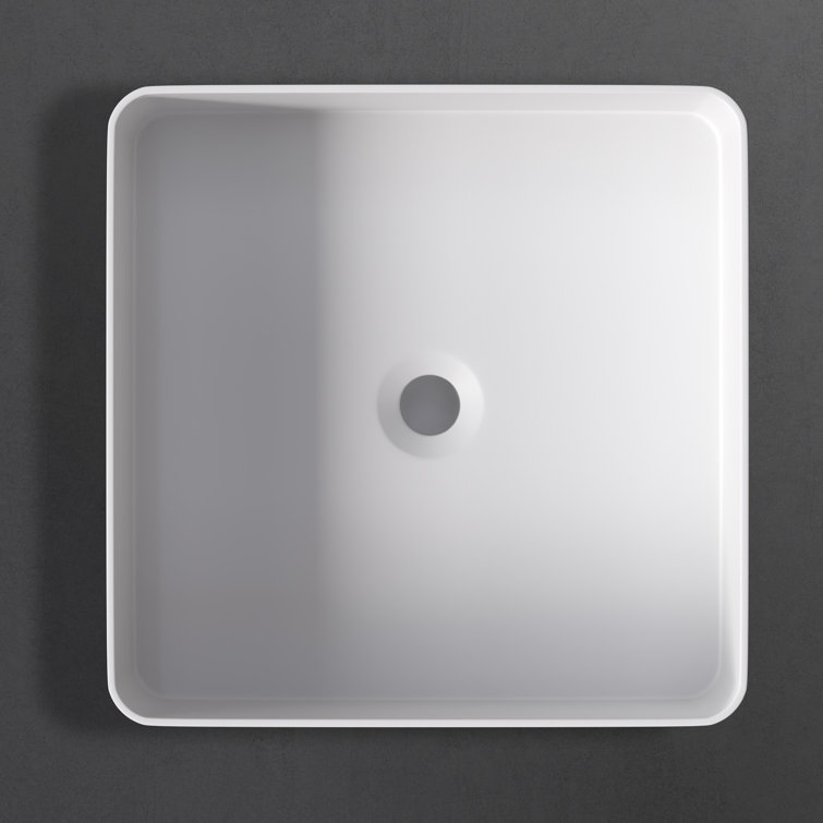 Aimasha 15.75'' Melamine Square Bathroom Sink