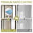 Neo-angle Shower Door 36" D X 36" W X 72" H, Corner Shower Enclosure With 1/4" (6mm) Frosted Tempered Glass Pivot Shower Doors Matte Black-118323058-129392707