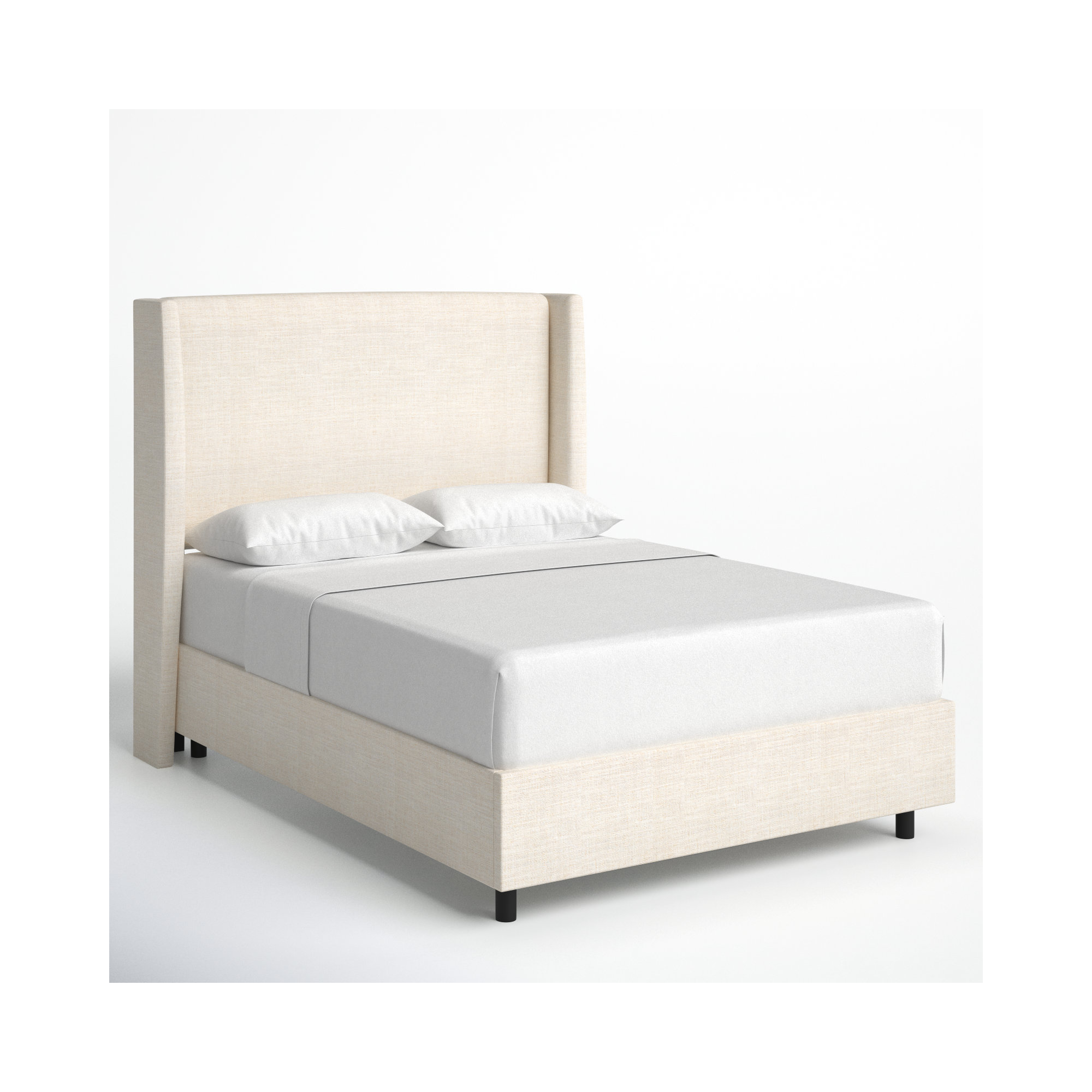 Tilly Upholstered Bed, Full, Classic Talc Linen