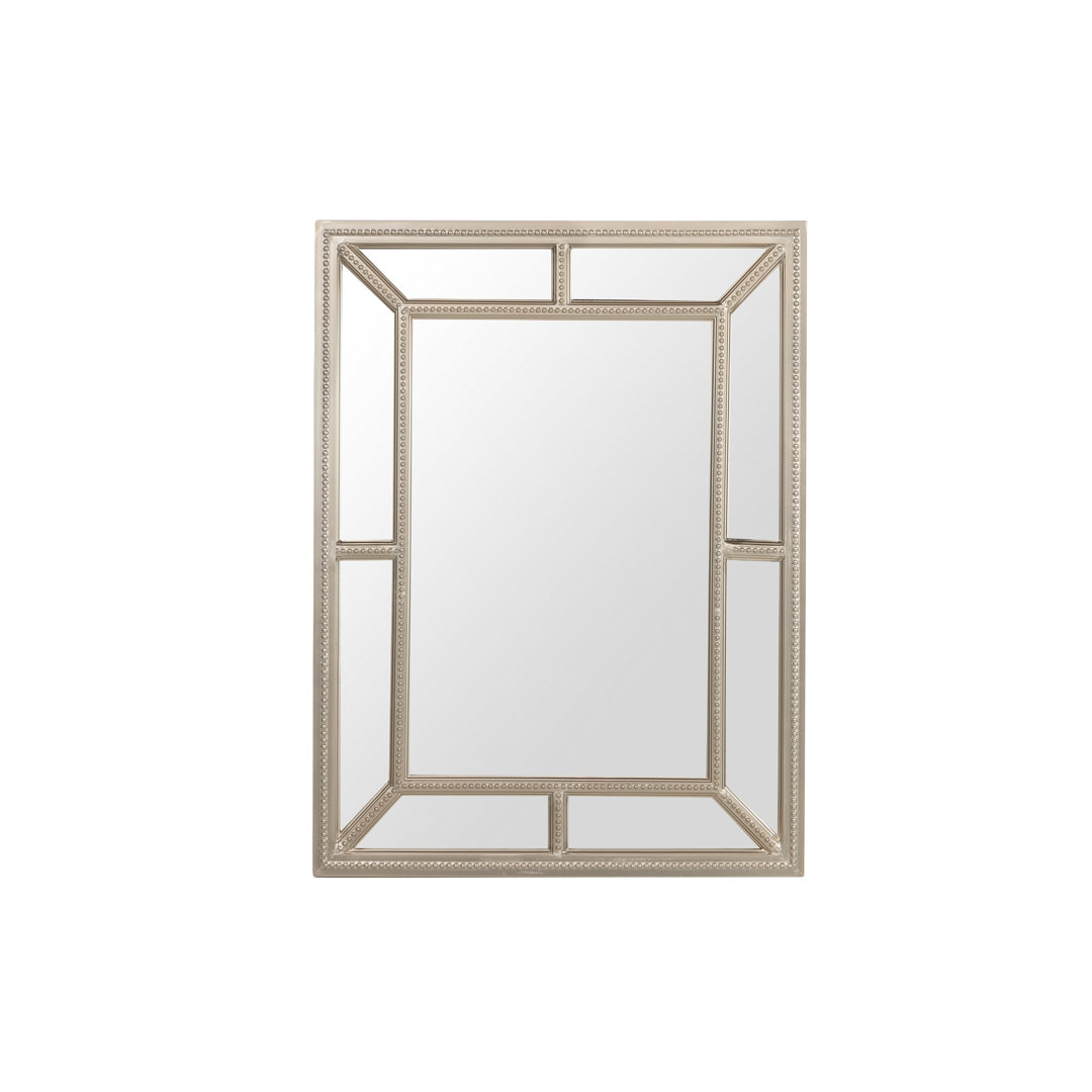 Wood Framed Wall Mounted Accent Mirror in Champagne