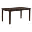 Ensemble de table de salle à manger en bois foncé 7 pièces et chaises d'appoint beige