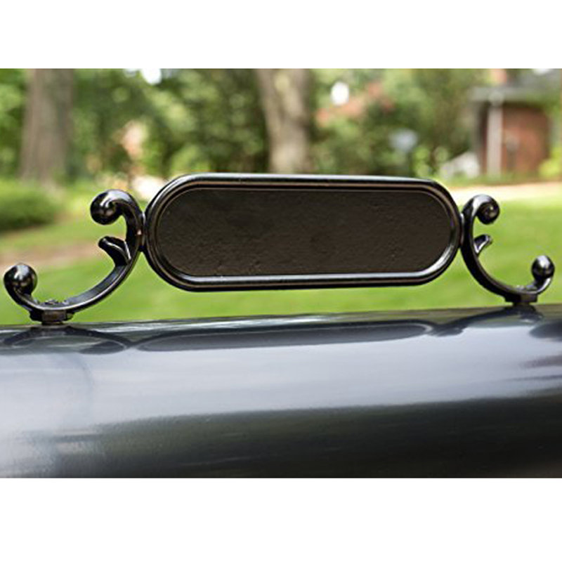 Boîte aux lettres en aluminium avec plaque d'adresse personnalisée Avenues, Doré réfléchissant, H 11 po x l 8,25 po x P 21 po
