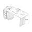 Bureau rectangulaire à 3 tiroirs en bois manufacturé brun noisette + brun-1541424054-1541424052