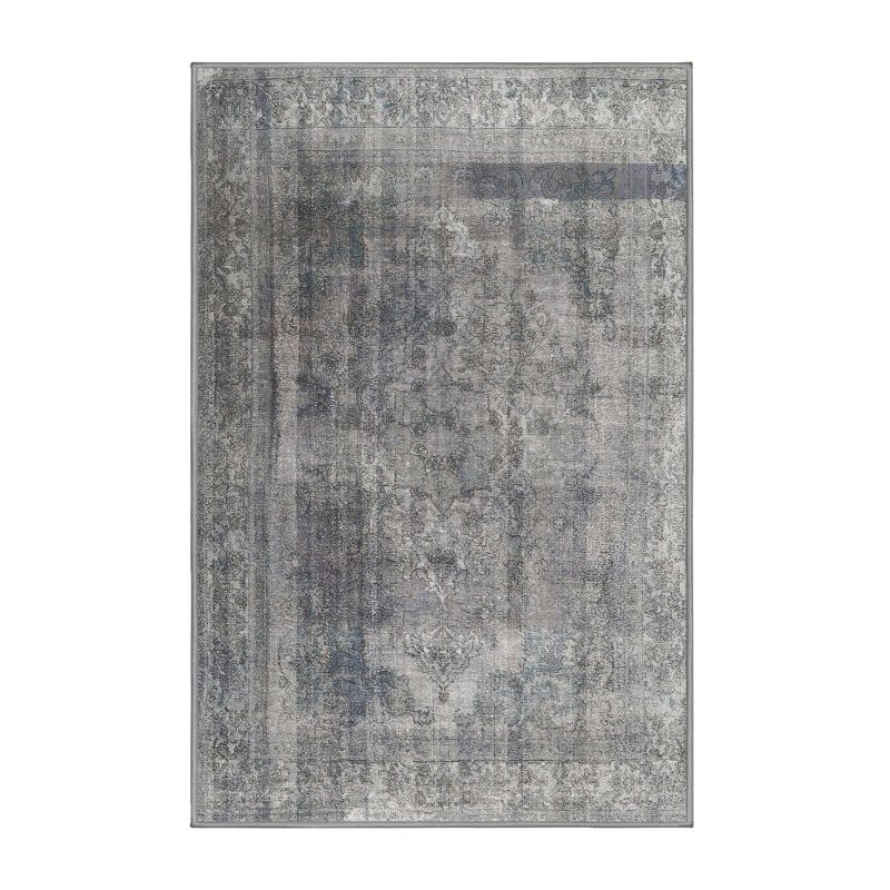Tapis contemporain gris, Rectangle 8 pi x 12 pi