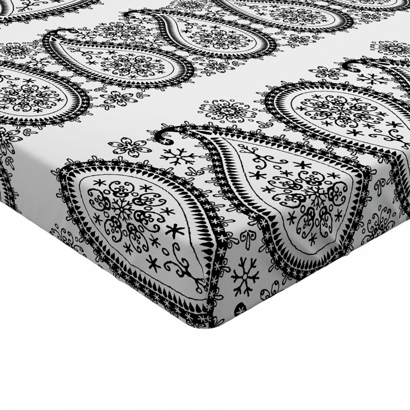 Microfiber Paisley Fitted Sheet, Twin XL Fitted Sheet