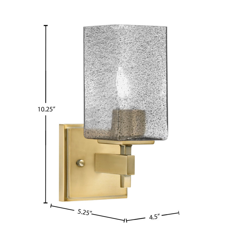 Applique murale avec verre Corbin, Laiton
