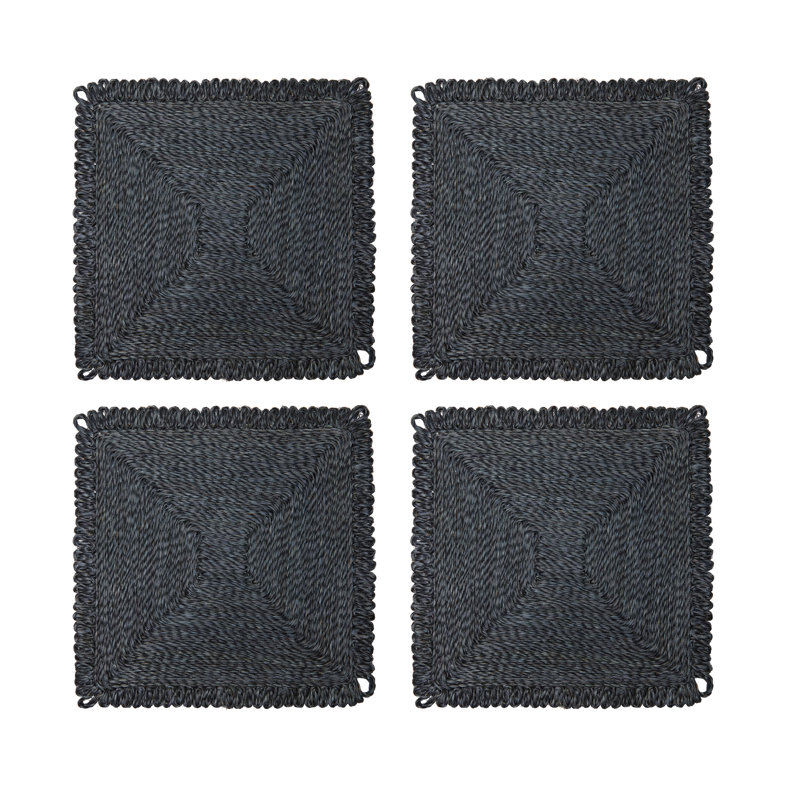 Loopy Square Place Mat, Navy