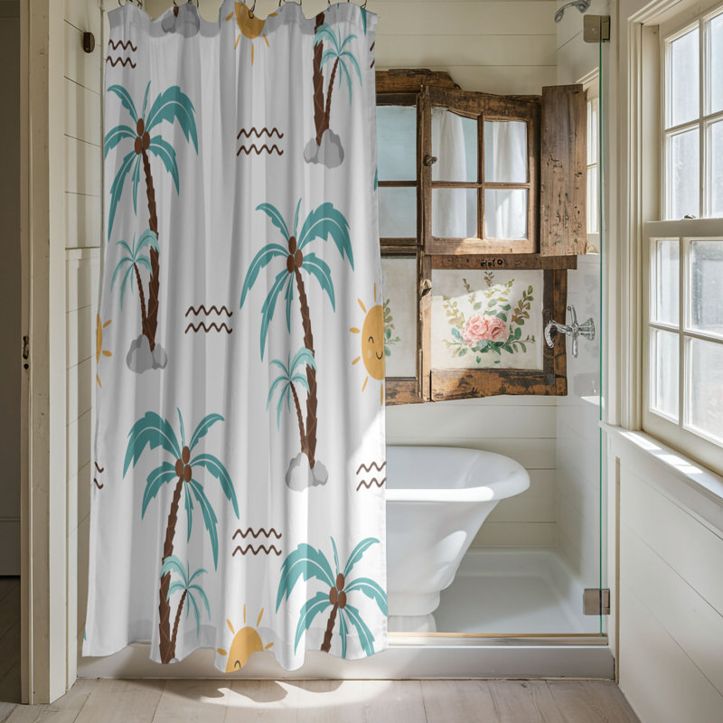 Sweet Summer Moments - Rideau de douche Premium, H 74 po x l 71 po