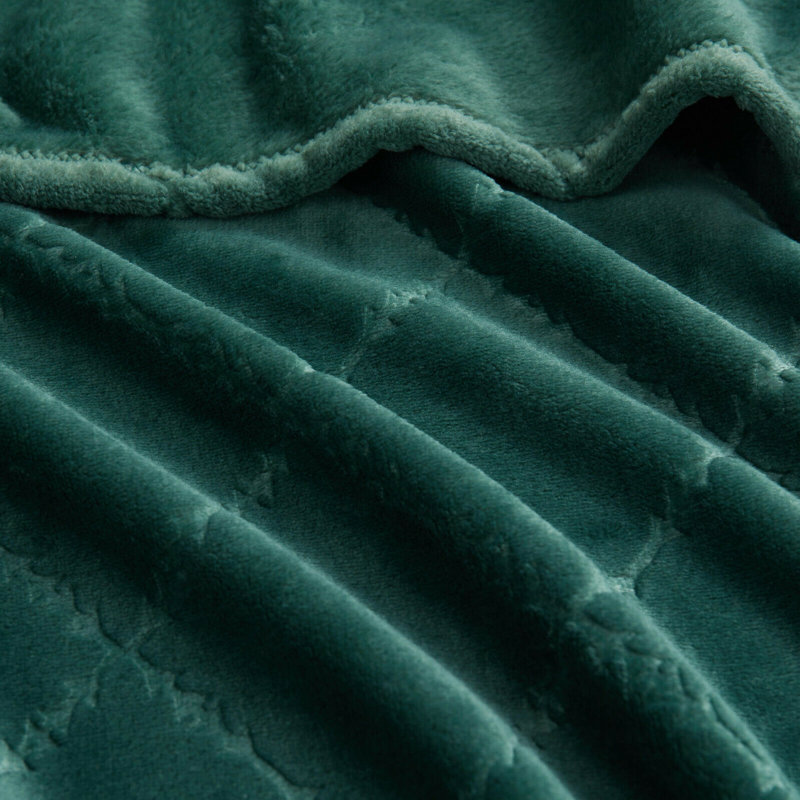 Plain Weave / Muslin Throw Blanket, Hunter Green