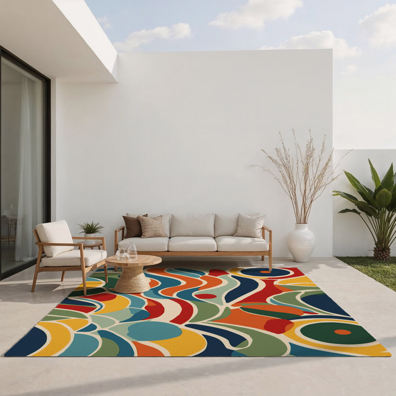 Tapis intérieur et extérieur Perky Line, Rectangulaire 2 pi x 3 pi