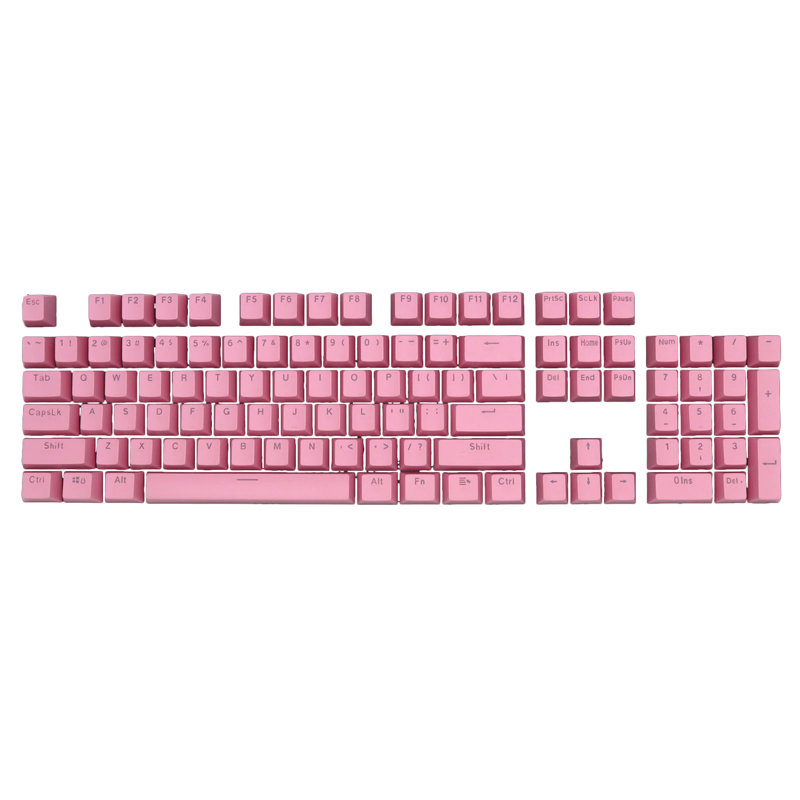 104Pcs Key Caps Backlight Keyboard Accessory ABS Universal OEM Keycaps Replacement, Pink