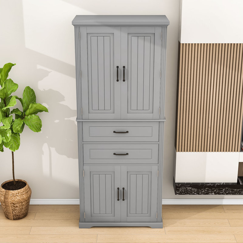 Armoire de rangement polyvalente - Fabrication de qualité supérieure avec tablettes réglables et conception intemporelle