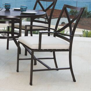 Mulcahey Outdoor Dining Armchair, Spectrum Carbon Sunbrella®