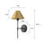 1-Light Brushed Gold Dimmable Wall Sconce Iron Wallchiere