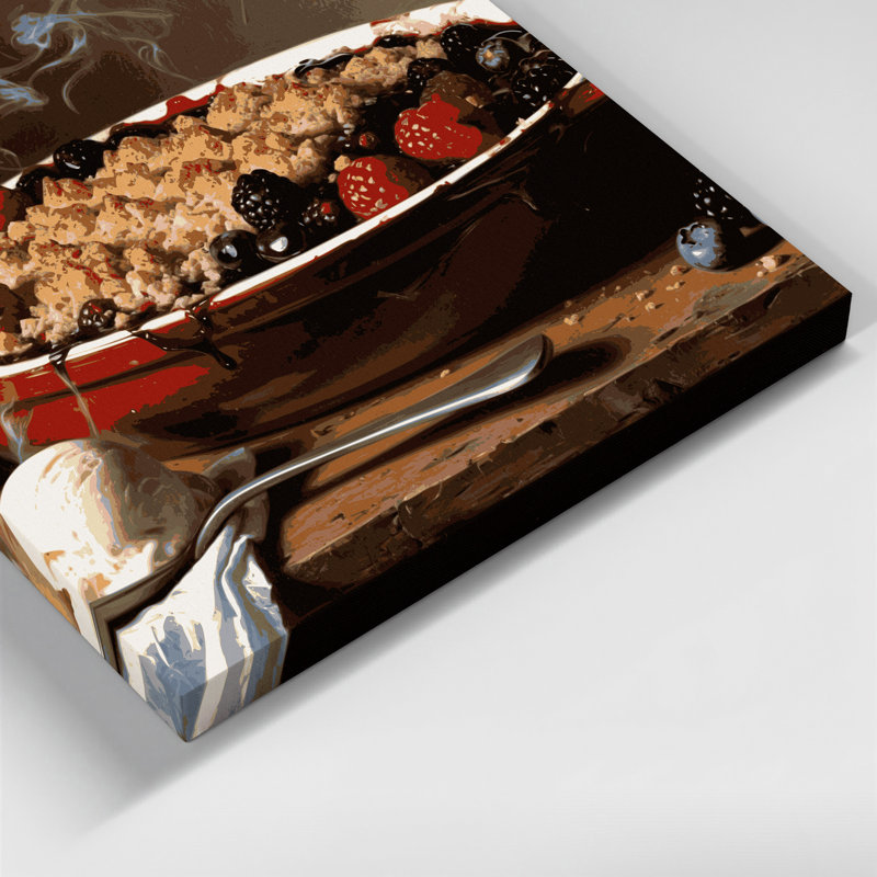 Art mural sur toile, "Desserts Berry crumble", H 11 po x l 14 po