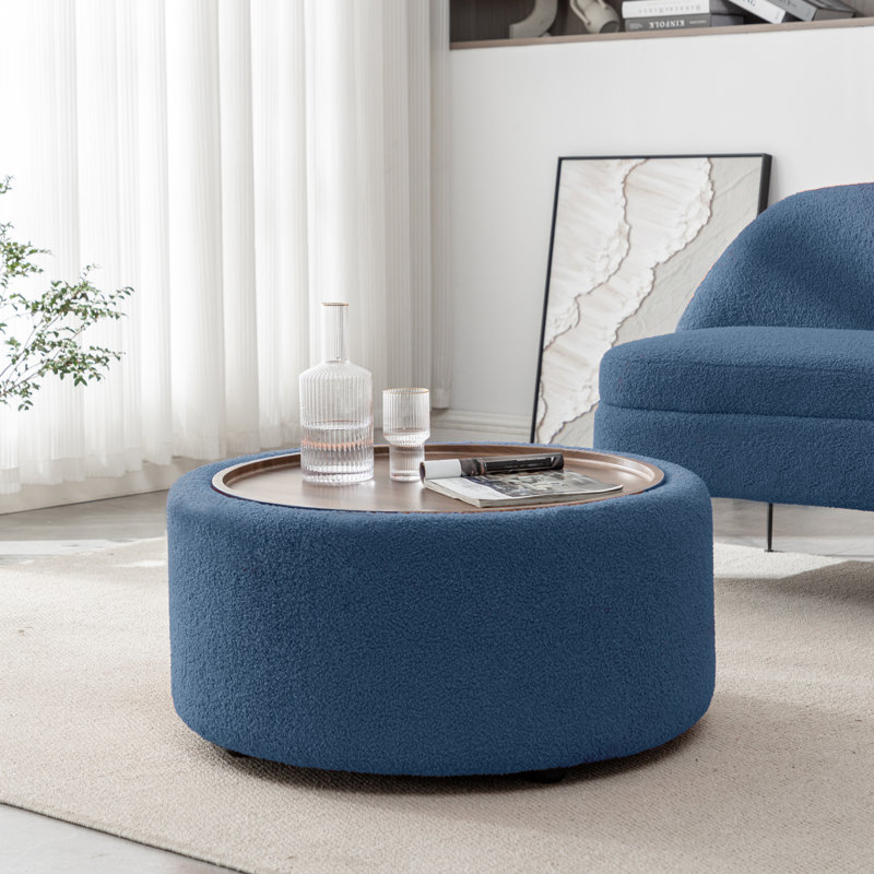Repose-pieds Raymond, Mélange de polyester bleu