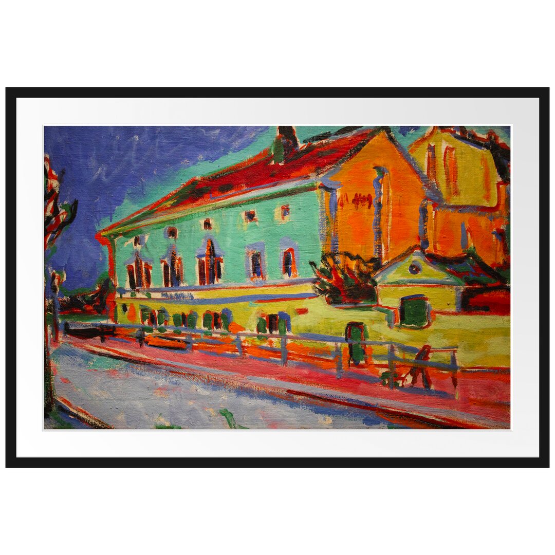 Gerahmter Kunstdruck Houses in Dresden von Ernst Ludwig Kirchner